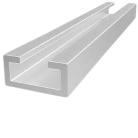 Heavy-duty Aluminium C Channel made from Aluminium, Galvanized Iron (GI), and Hot-Dip Galvanized Iron (HDGI) for structural and solar mounting applications.